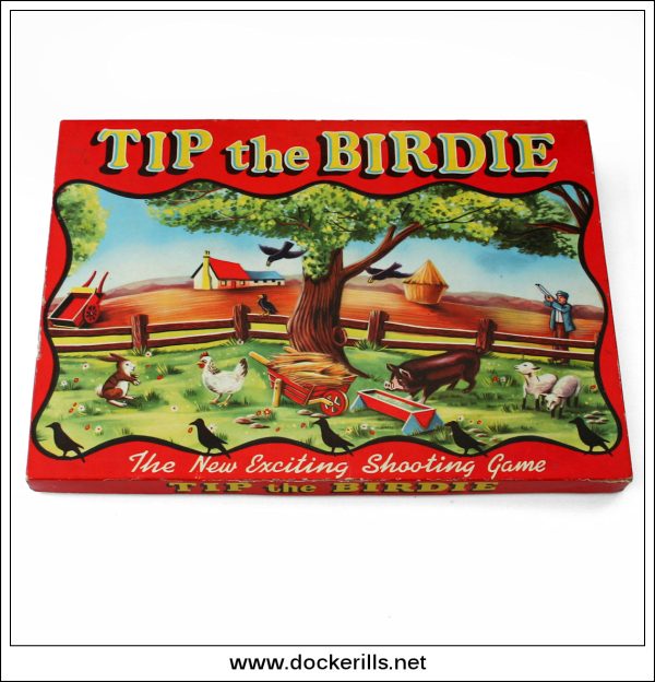 Tip The Birdie Shooting Game, Louis Marx & Co., Ltd. Great Britain. Vintage Shooting Game, 1950 60 s Toy. Fashion