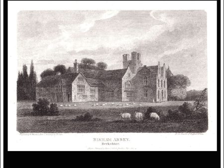 Bisham Abbey, Berkshire, England. Antique Print, Copper Plate Engraving 1802. Hot on Sale