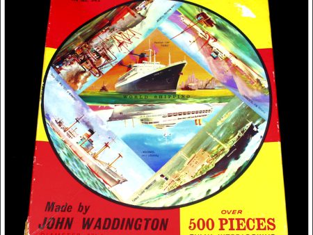 World Shipping - Circular Jig-Saw Puzzle. John Waddington c. 1950 s - 1960 s. Online Sale