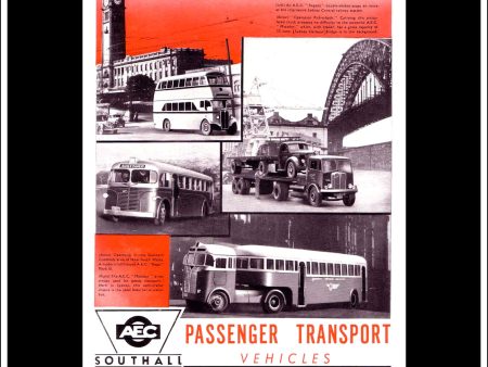 AEC In Australia (Buses & Coaches). Original Vintage Advert From August, 1950. Online Sale