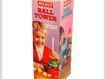 Vintage Merit Ball Tower Baby Toy c. 1960 s. J & L. Randall Ltd., England No. 7511. Hot on Sale