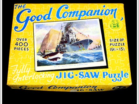 Good Companion Jig-Saw Puzzle - No. 27 Royal Navy At Gibraltar,  c. 1950 s - 1960 s. Online Sale