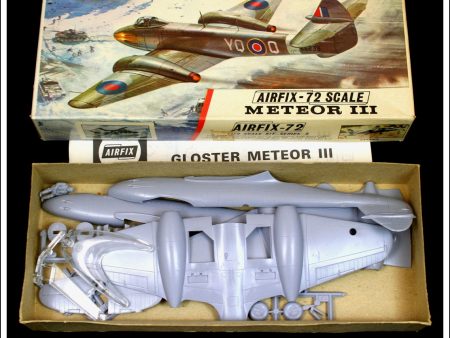 Airfix Meteor III. 1:72 Scale Kit. Vintage Red Stripe Box. For Discount