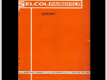 Original Vintage Sales Catalogue   Brochure c. 1965 for Selcol Fairchild Ltd., England. Plastic Toy Manufacturer. Online Sale