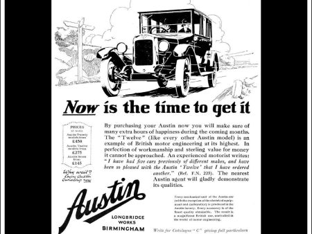 Austin. Original Vintage Advert From July 20th 1927. on Sale