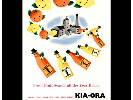 Kia-Ora Fruit Squash. Original Vintage Advert From July 1st, 1950. on Sale