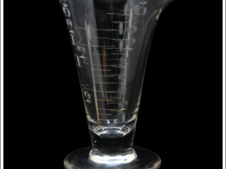 Victorian   Antique Hand Blown & Engraved Graduated Glass Apothecary Measure. - 4.00 Inches High. on Sale