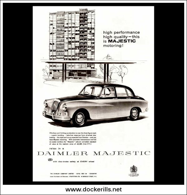 Daimler Majestic. Original Vintage Advert From May 28th, 1960. Supply