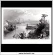 Aberdeen From Above The Chain Gate, Aberdeenshire, Scotland. Steel Engraving 1840. Discount