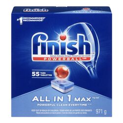 Détergent pour lave-vaisselle All In 1 Max™ en tablettes, Powerball - 55 un - Finish Fashion