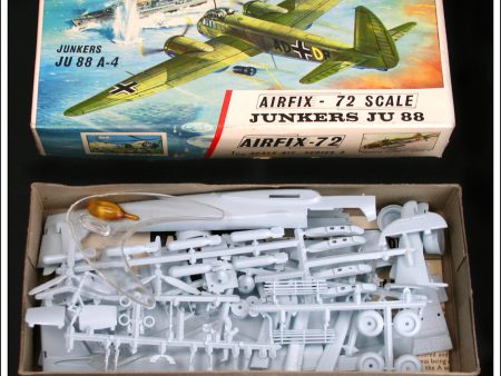 Airfix Junkers JU 88 1:72 Scale Kit. Vintage Red Stripe Box. For Cheap