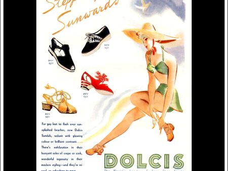 Dolcis Fashion Shoes. Original Vintage Advert From July 12th, 1939. Supply