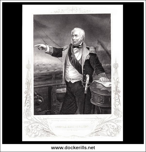 Admiral Sir Charles Napier. Antique Print, Steel Engraving 1858. Online now