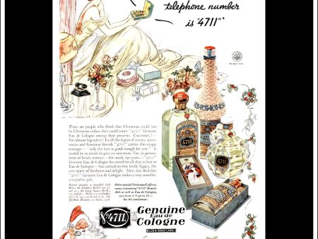 4711 Eau De Cologne. Original Vintage Christmas Advert From November, 1936. For Discount