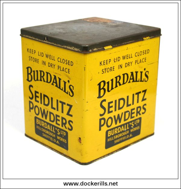 Burdall s Seidlitz Powders Tin. Vintage Advertising Tin. Online Hot Sale