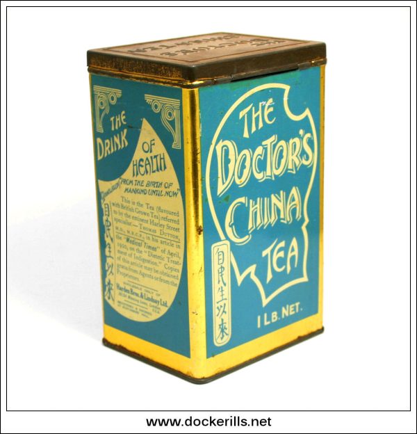 The Doctors China Tea Tin. Vintage Advertising Tin. Harden Bros. & Lindsay Ltd. Supply