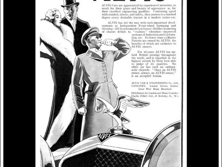 Alvis Cars. Original Vintage Advert From May 15th 1935. Discount