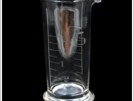 Victorian   Antique Hand Blown & Engraved Graduated Glass Apothecary Measure. - 4.00 Inches High. For Discount