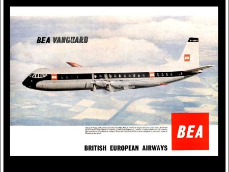 BEA Vanguard. Original Vintage Advert From 1961. For Sale