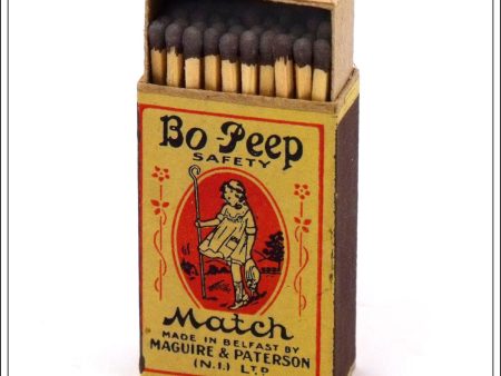 Bo-Peep Safety Matches, Maguire & Paterson (N.I.) Ltd. Vintage Original Matchbox With Contents. Sale