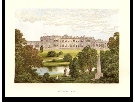 Wynyard Park, Near Stockton-On-Tees, County Durham, England. Antique Print, Chromoxylograph 1880. on Sale