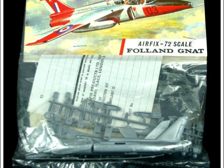 Airfix Hawker Siddeley Foland Gnat 1:72 Scale Kit. Vintage Red Stripe Bag. For Discount