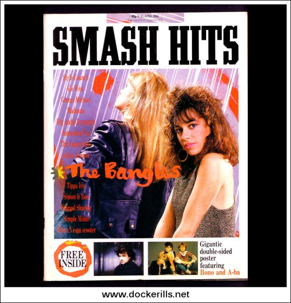 Smash Hits Magazine, April 9 - 22, 1986. Vol. 8, No. 8. Supply