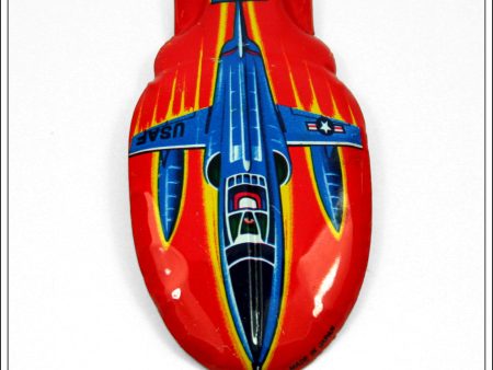 Clicker Toy (Fighter Plane Design). Vintage Novelty Tin Plate Toy. Japan. on Sale