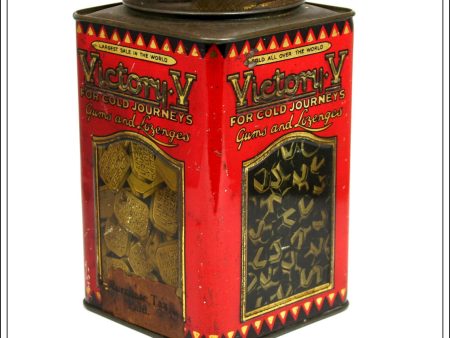 Victory V Tin. The Victory Factories, Nelson, Lancs. Vintage Advertising Tin. Online Sale