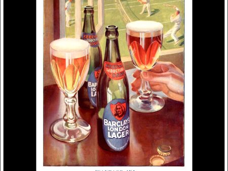 Barclay s London Lager -  Vantage In! Original Vintage Advert From July 11th, 1928. (Tennis) Hot on Sale