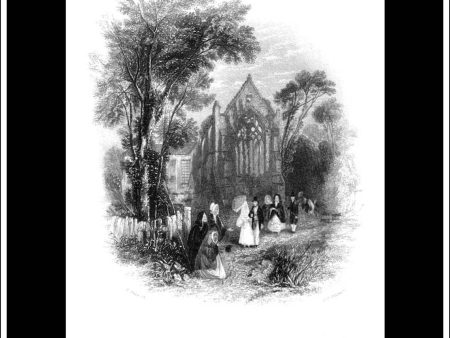 Youghal Church, Co. Cork, Ireland. Antique Print, Steel Engraving 1840. For Discount