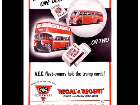 AEC Regal & Regent Single And Double-Deck Buses. Original Vintage Advert From December, 1950. For Discount