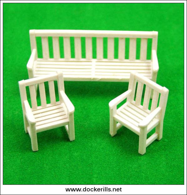 Vintage Britains Floral Miniature Garden - Garden Furniture No. 2598. on Sale