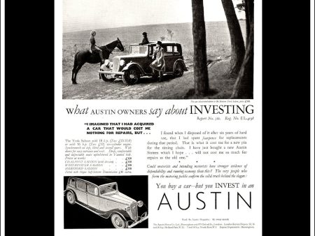 Austin  16  Sixteen York Saloon. Original Vintage Advert From May 11th 1935 Cheap