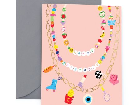 Festival Beads Birthday Card For Cheap