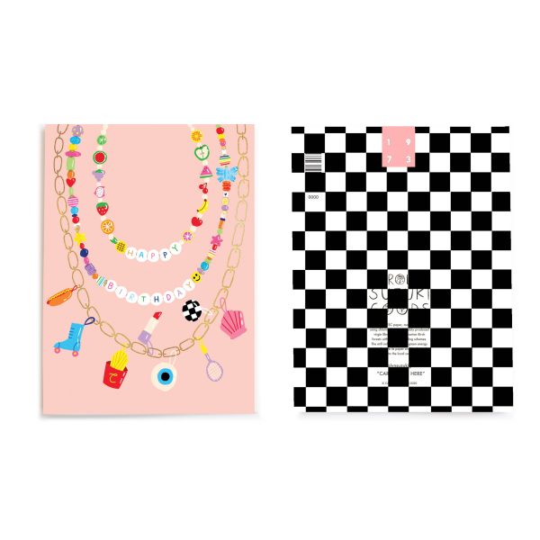 Festival Beads Birthday Card For Cheap