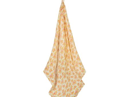 Organic Cotton Muslin Swaddle Blanket - Vintage Floral For Sale