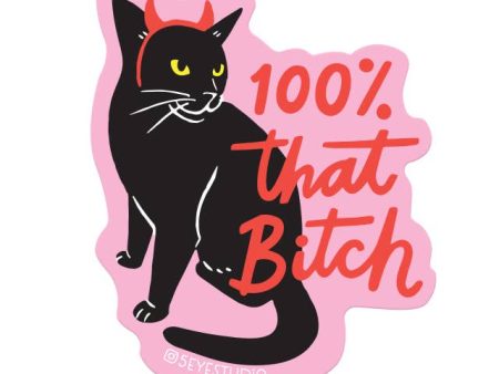 100 Percent That Cat Devil Diecut Vinyl Sticker Discount