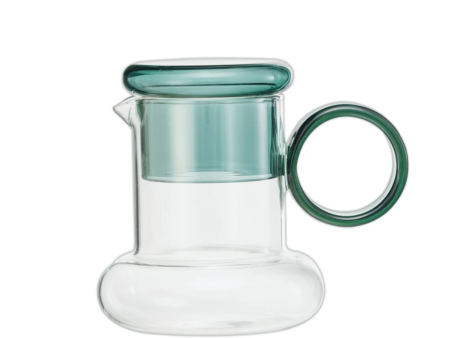 Glass Pitcher w  Green Drinking Glass Set Sale