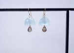 Chalcedony Half Moon with Labradorite Earring Discount