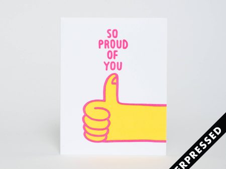 So Proud Of You Letterpress Card For Sale