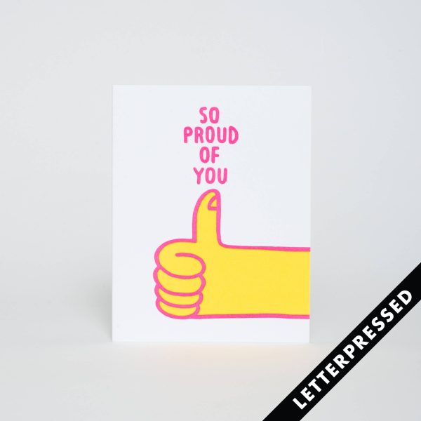 So Proud Of You Letterpress Card For Sale