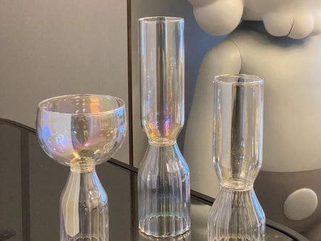 Borosilicate Clear Iridescent Bud Vases Online