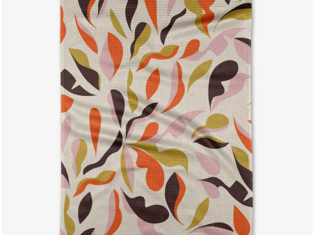 Playful Leaves Tea Towel For Discount