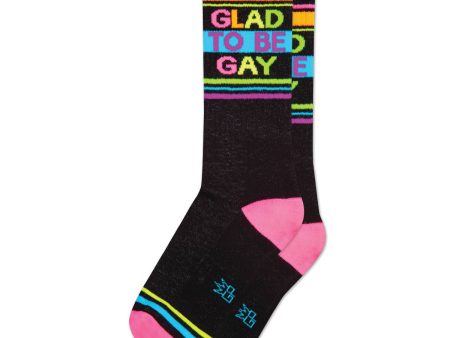 Glad To Be Gay Gym Crew Socks For Cheap